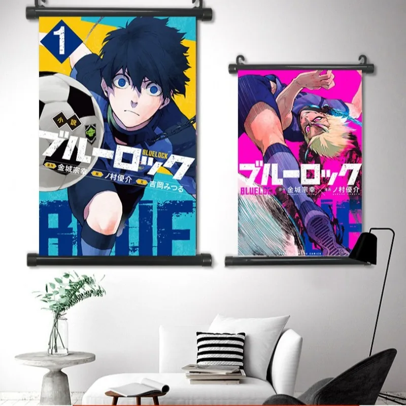 Home Decor Canvas - อะนิเมะบลูล็อคโปสเตอร์ศิลปะบนกำแพงภาพผ้าใบอิซางิ โยอิจิภาพวาดชิกิริ ฮโยมะแขวนม้วนตกแต่งบ้าน 40X60 ซม.