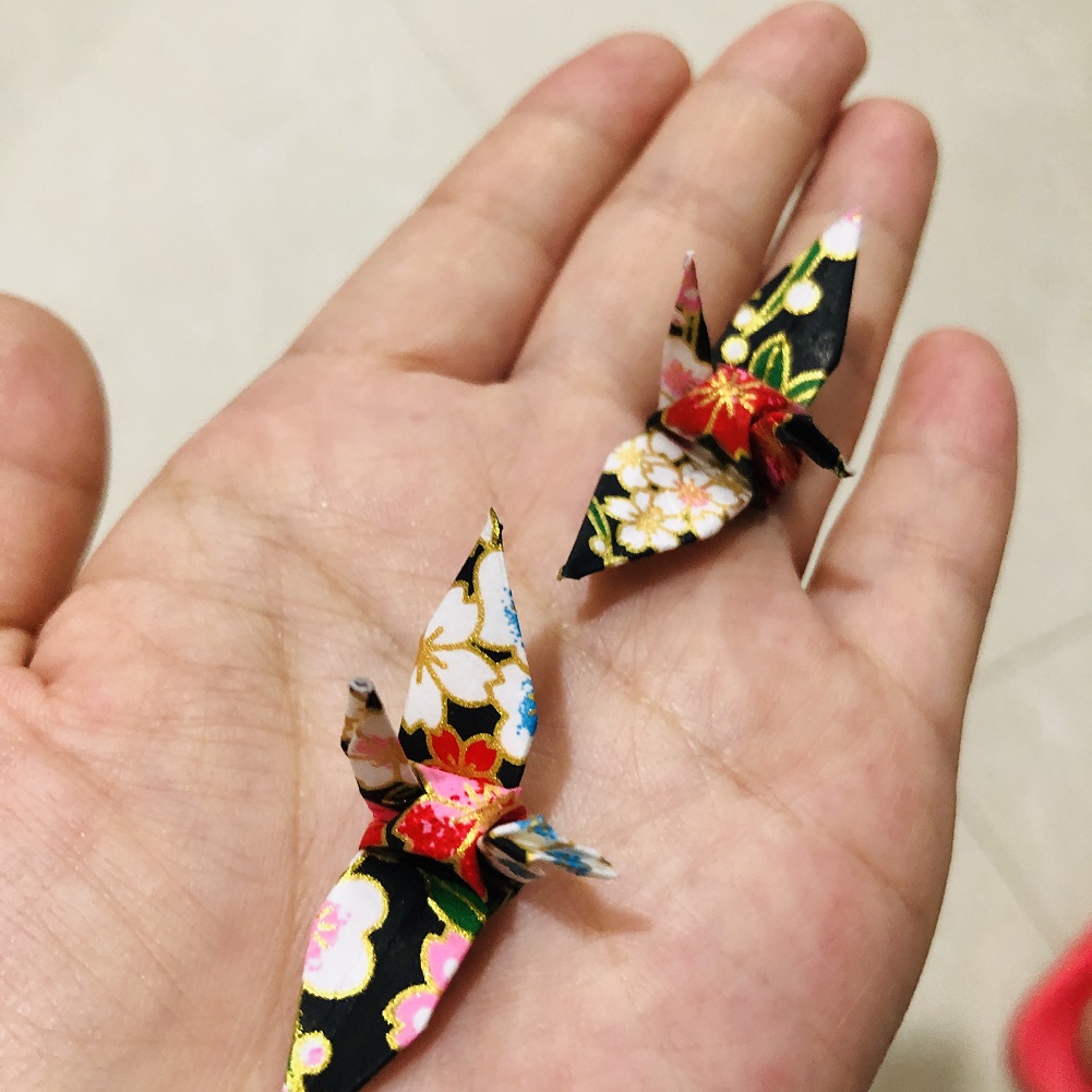 Home Decor Scrap - 100PCS Premade Origami Cranes 4.5 ซม.Supermini