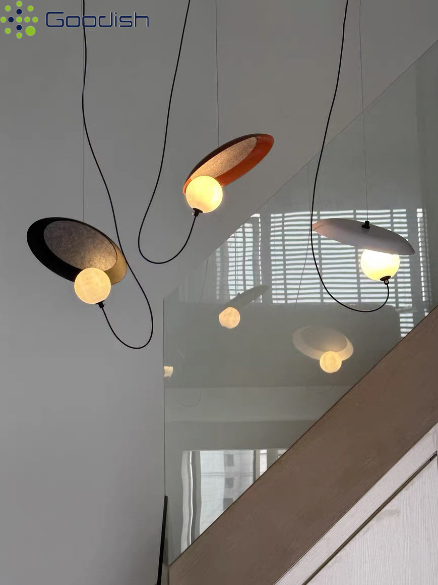 Home Decor Medieval - โคมไฟเพดาน LED สไตล์บาวเฮาส์ยุคกลาง ดีไซน์ทรงกลมแบบนอร์ดิก พร้อมลูกปัดประดับ สำหรับตกแต่งบ้านและร้านอาหาร
