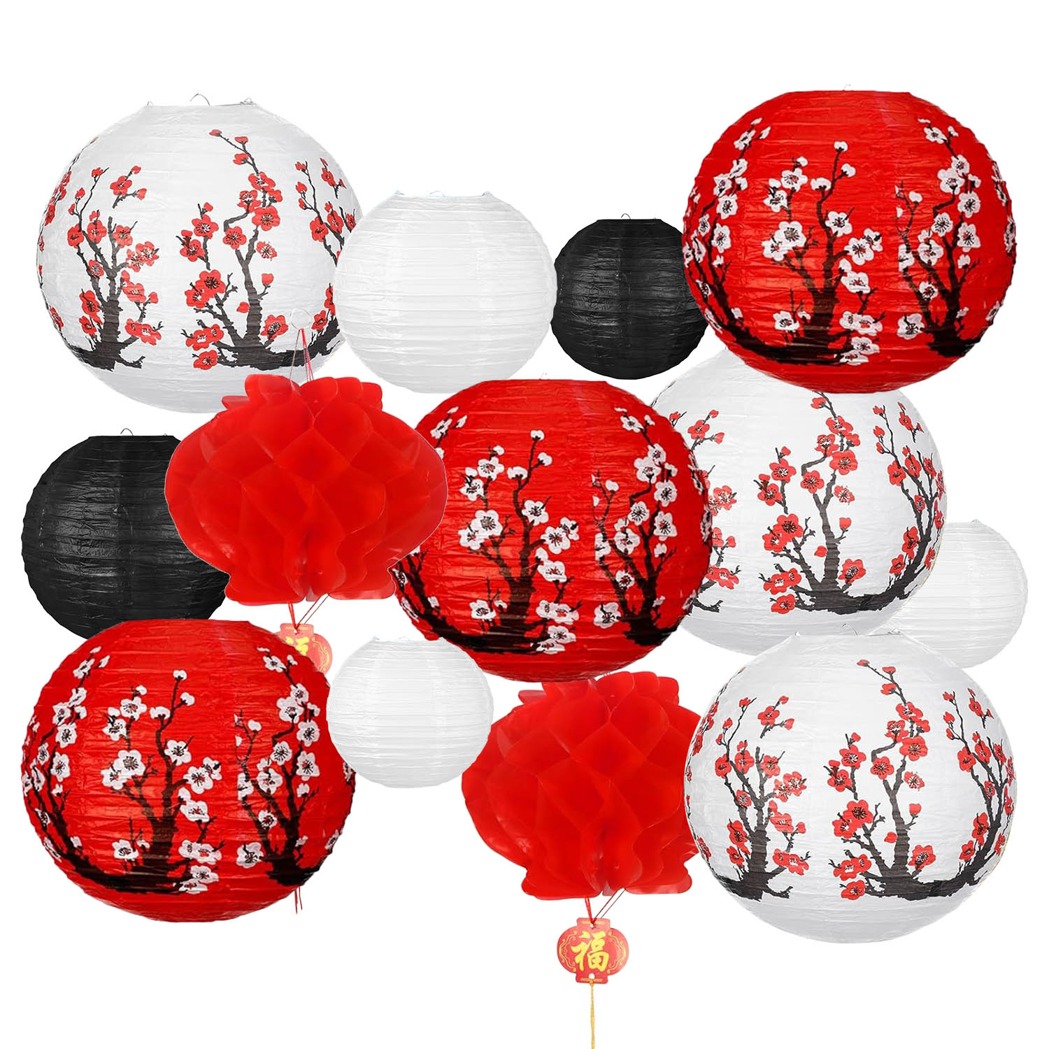 Home Decor Scrap - จีนญี่ปุ่นแขวนโคมไฟกระดาษ Cherry Blossom - รอบงานแต่งงาน,วันเกิด,ร้านอาหารตะวันออก Home