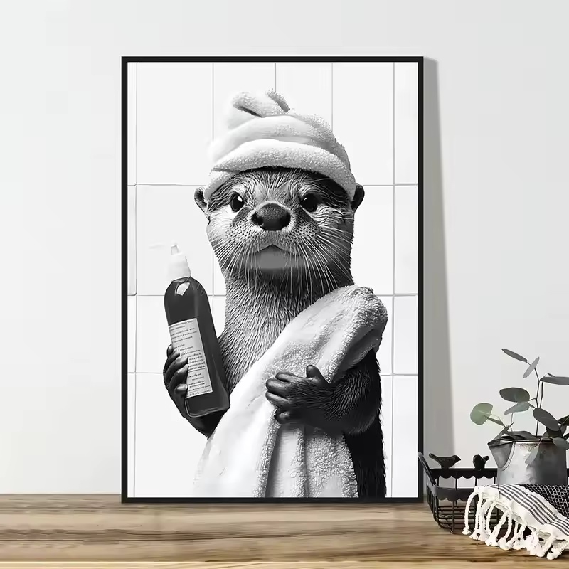 ห้องน้ำสัตว์กระดาษชำระภาพวาดผ้ - Home Decor Scrap บทวิจารณ์และราคา