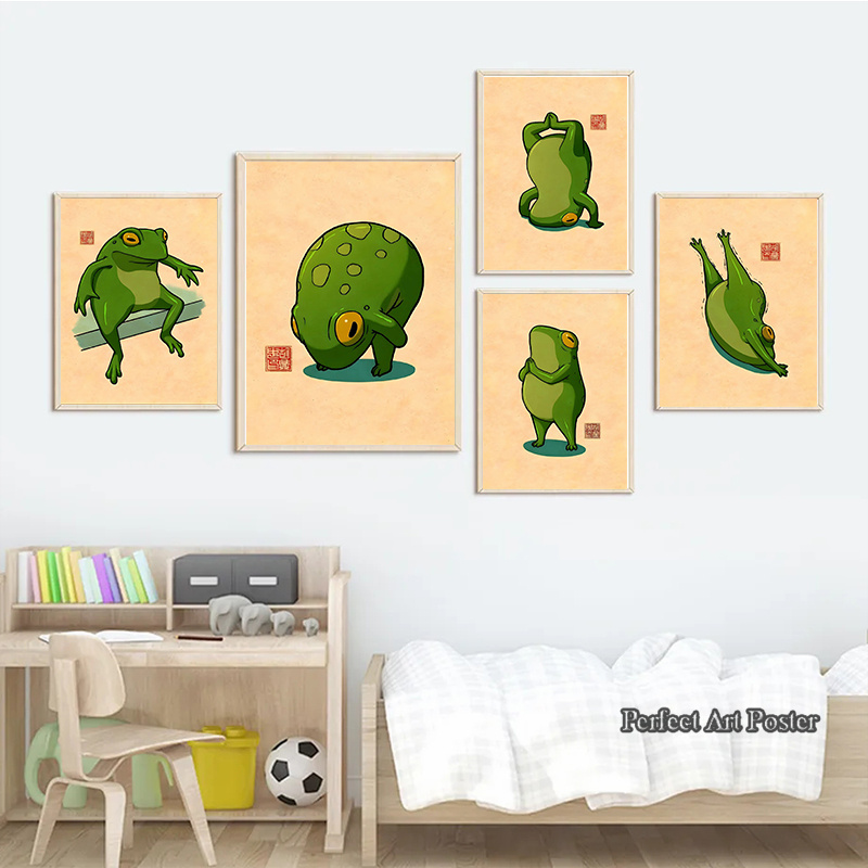 ตลกน่ารักกบ Meme โปสเตอร์การออ - Home Decor Vietnam บทวิจารณ์และราคา