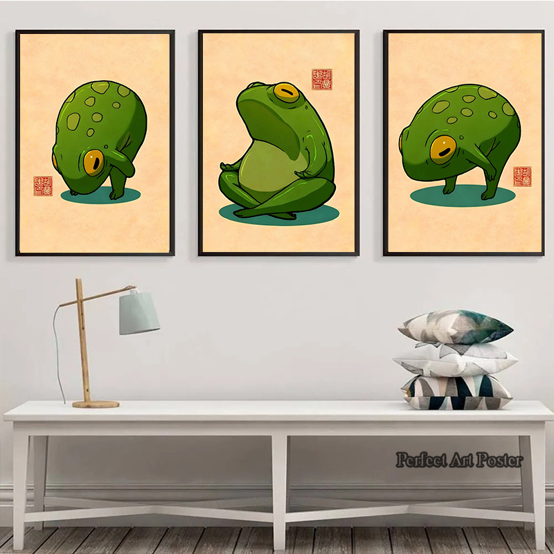 ตลกน่ารักกบ Meme โปสเตอร์การออ - Home Decor Vietnam บทวิจารณ์และราคา