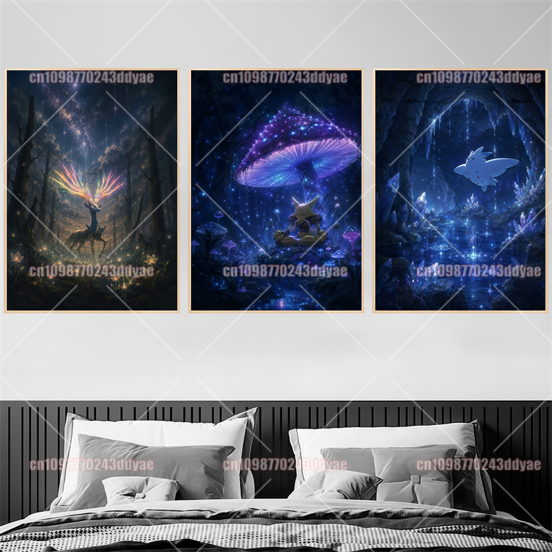 อะนิเมะโปเกมอนตัวละครภาพวาดต้น - Home Decor Canvas บทวิจารณ์และราคา