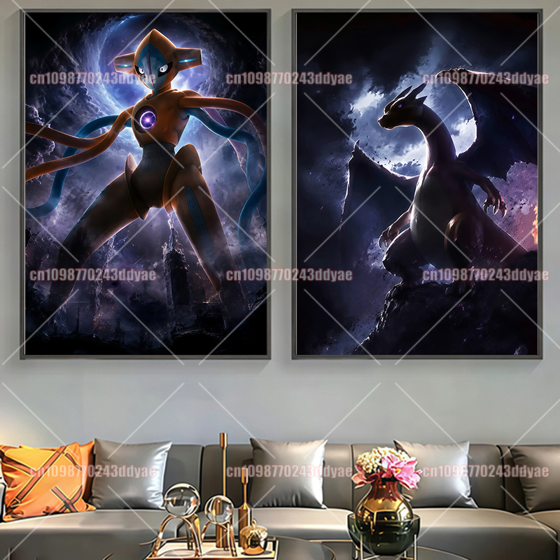 อะนิเมะโปเกมอนตัวละครภาพวาดต้น - Home Decor Canvas บทวิจารณ์และราคา