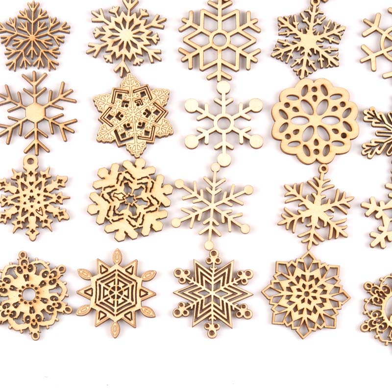 10Pcs ผสม Christmas Snowflake  - Home Decor Scrap บทวิจารณ์และราคา