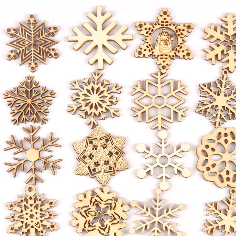 10Pcs ผสม Christmas Snowflake  - Home Decor Scrap บทวิจารณ์และราคา