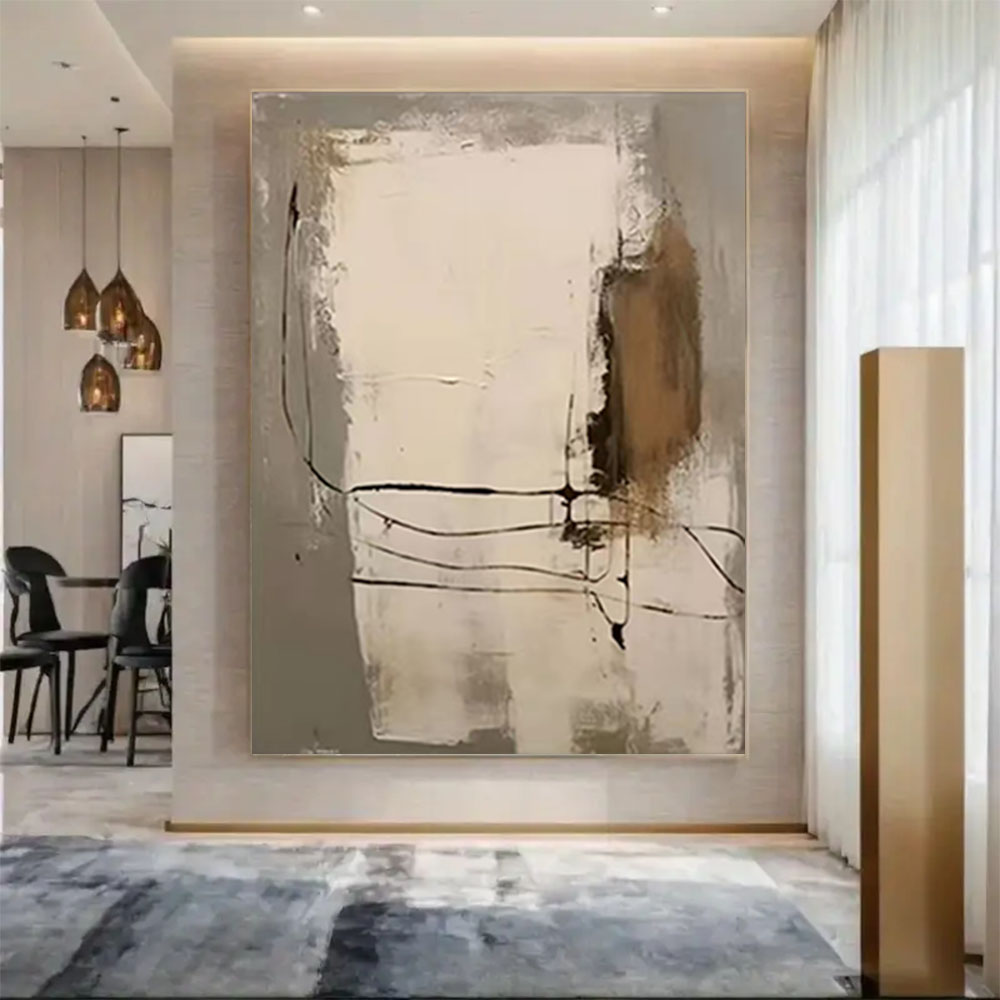 ภาพวาดสีน้ำมันวาดด้วยมือ 100%  - Home Decor Color Palettes บทวิจารณ์และราคา
