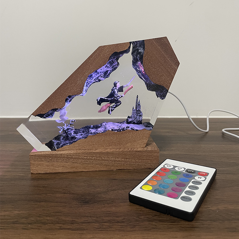โคมไฟเรซิ่นไม้ลายวิเศษ นักเวทม - Home Decor Resin บทวิจารณ์และราคา