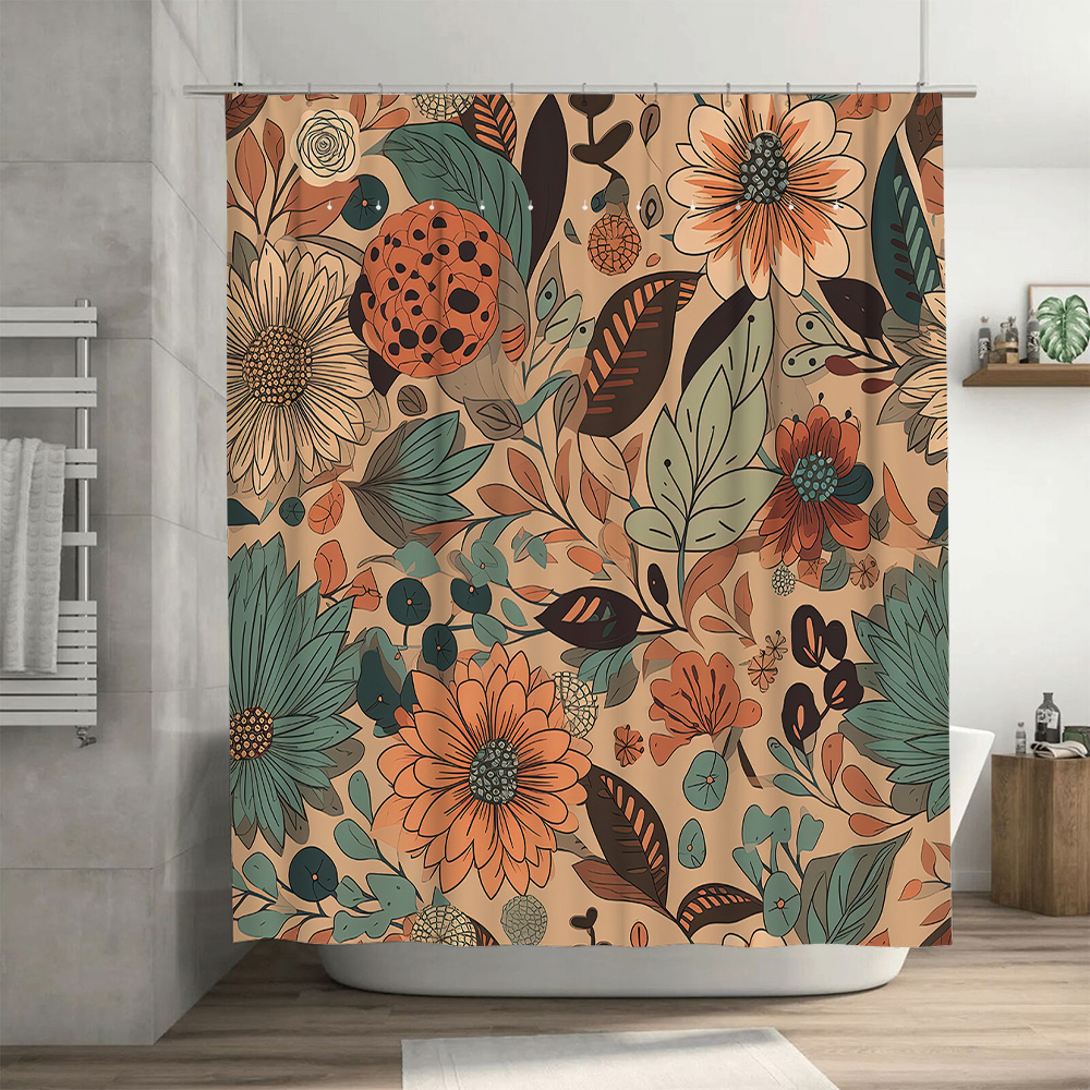 ม่านอาบน้ำลายดอกไม้สไตล์โมเดิร - Home Decor Color Palettes บทวิจารณ์และราคา