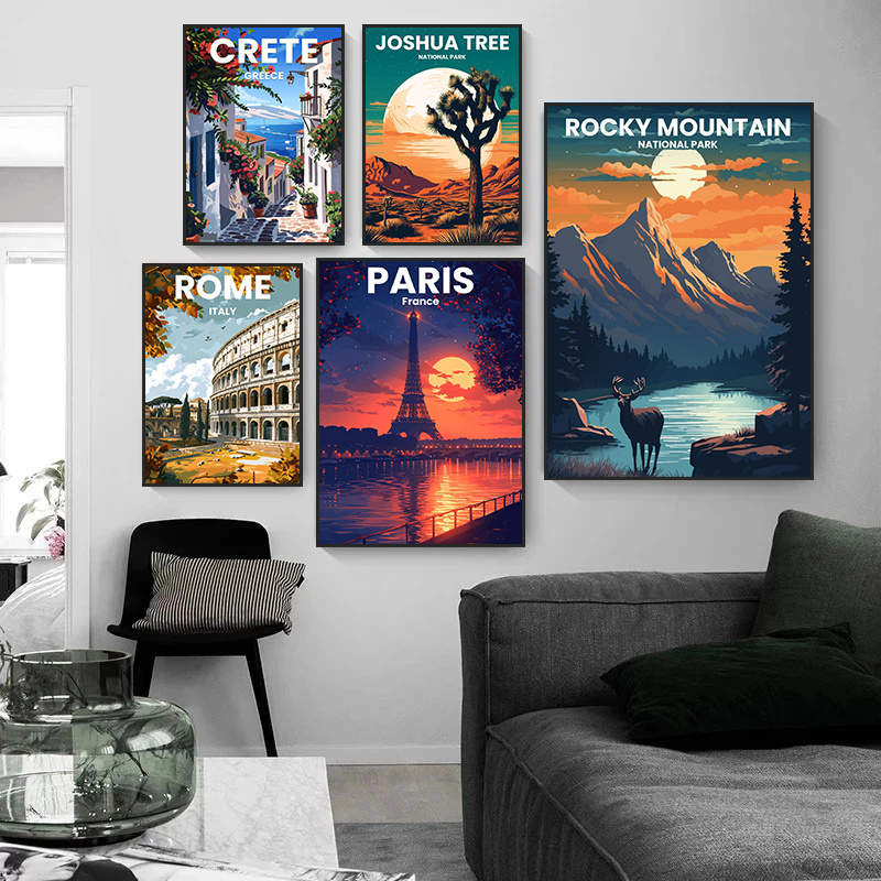 Modern Travel เมือง Santorini  - Home Decor Vietnam บทวิจารณ์และราคา