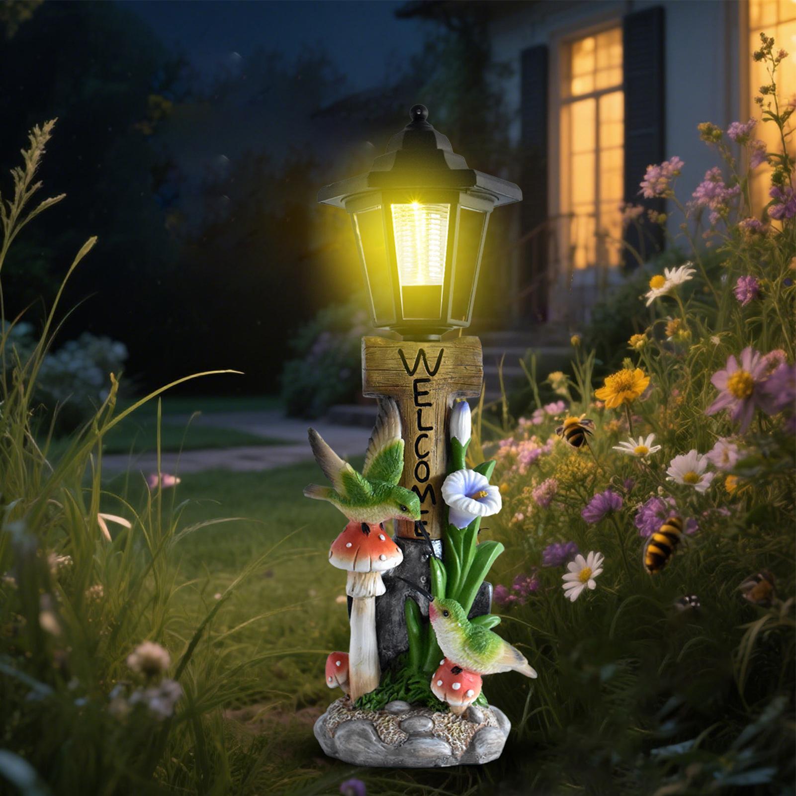 ไฟสวนพลังงานแสงอาทิตย์รูปปั้นเ - Home Decor Resin บทวิจารณ์และราคา