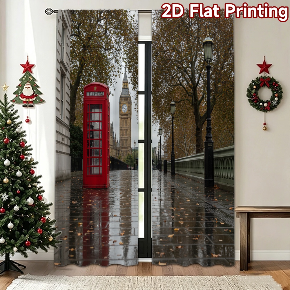ม่านสั้น 2 ชิ้น ลายภาพ 2 มิติ  - Home Decor London บทวิจารณ์และราคา