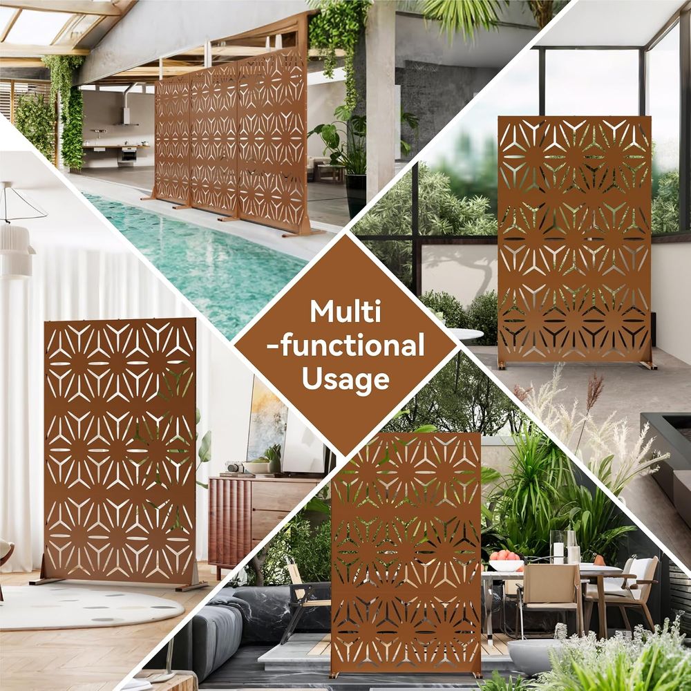 แผงกั้นโลหะสำหรับกลางแจ้ง ขนาด - H&M Home Decor บทวิจารณ์และราคา