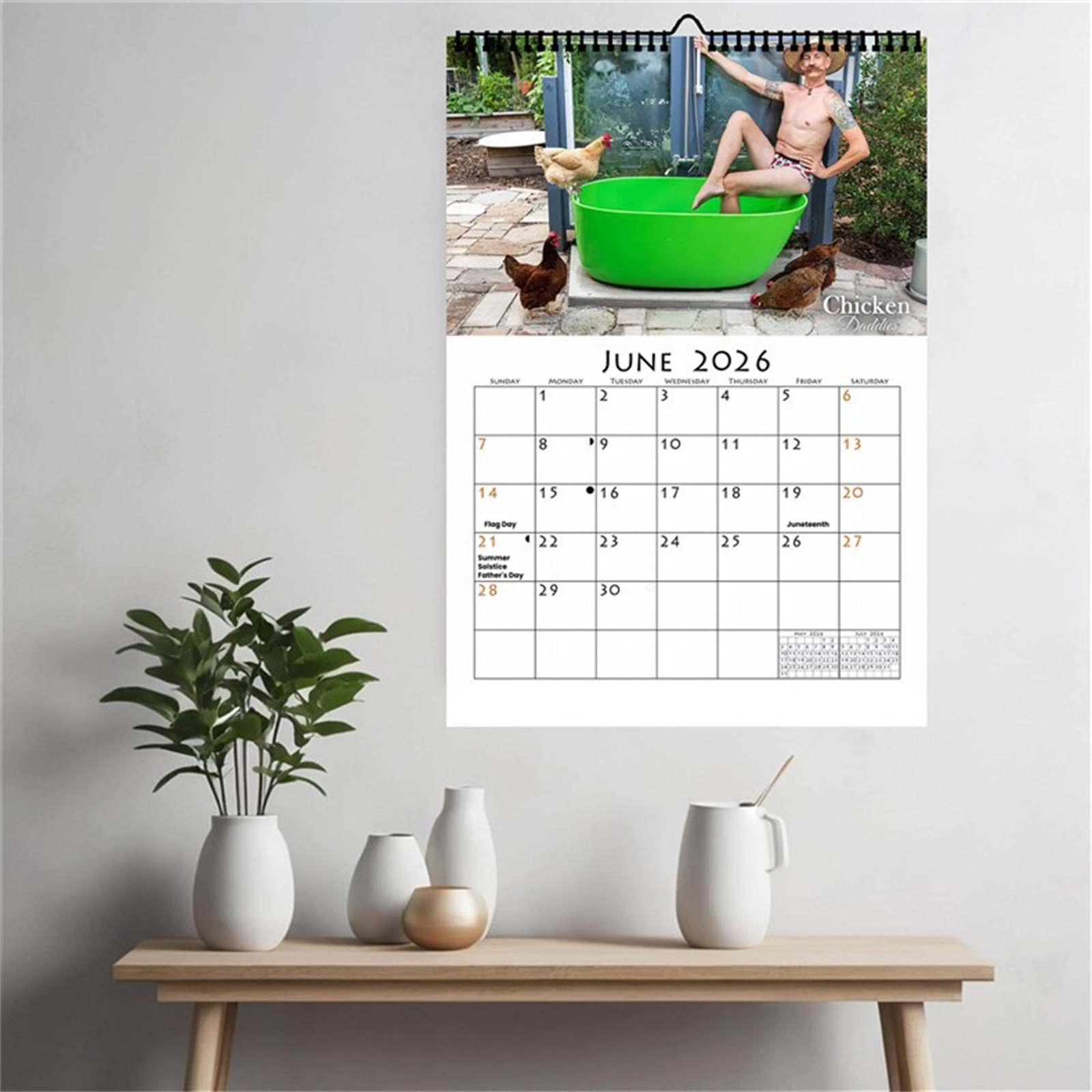 ปฏิทินติดผนังปี 2026 ลายไก่ตลก - Home Decor Scrap บทวิจารณ์และราคา
