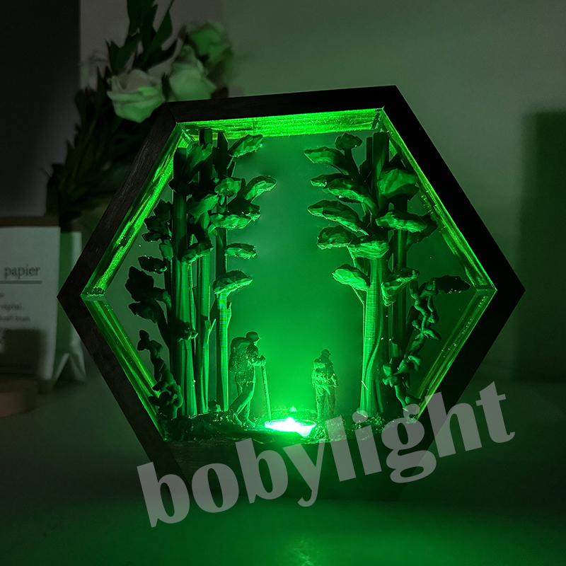 โคมไฟเรซิ่นรูปนักเดินป่า แสงไฟ - Home Decor Resin บทวิจารณ์และราคา