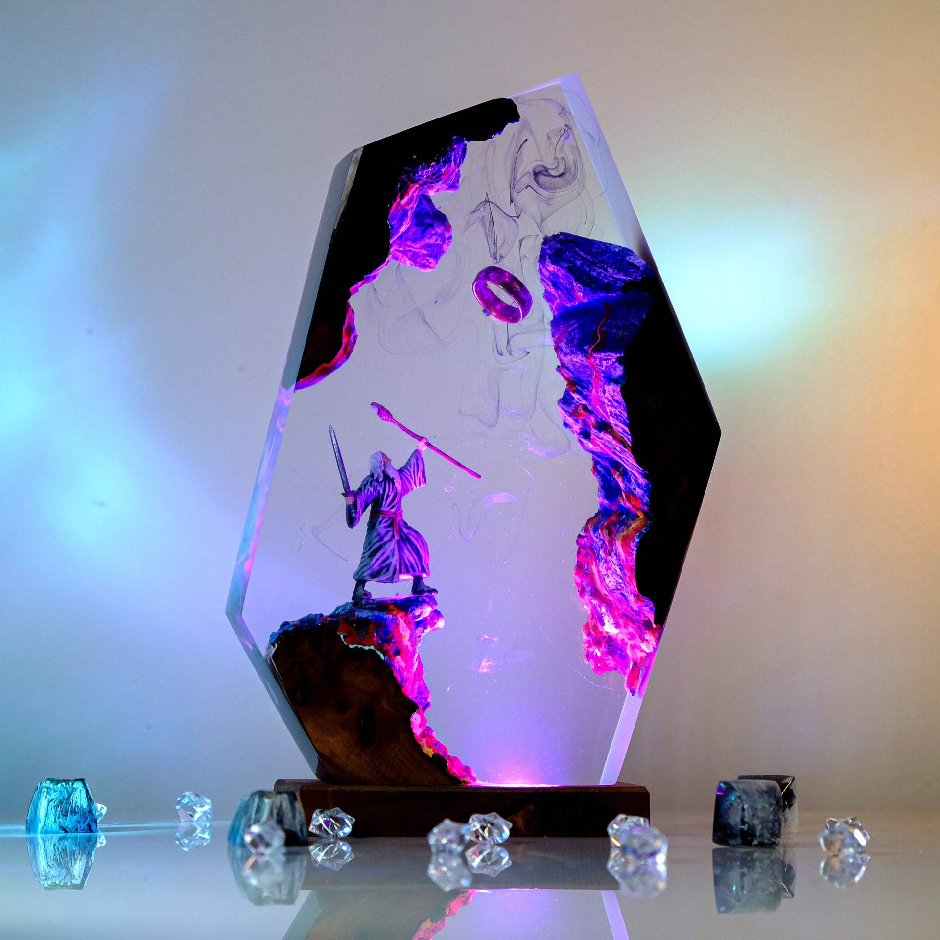 โคมไฟเรซิ่นรูปฉากภาพยนตร์ แหวน - Home Decor Resin บทวิจารณ์และราคา