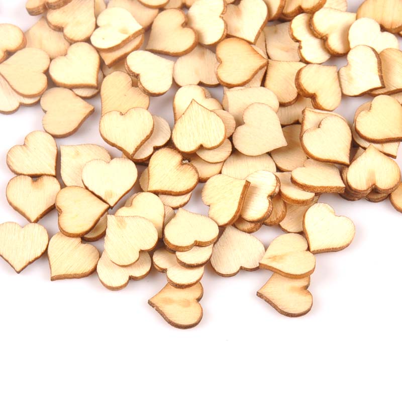 100Pcs มินิหัวใจรูปแบบไม้ Scra - Home Decor Scrap บทวิจารณ์และราคา