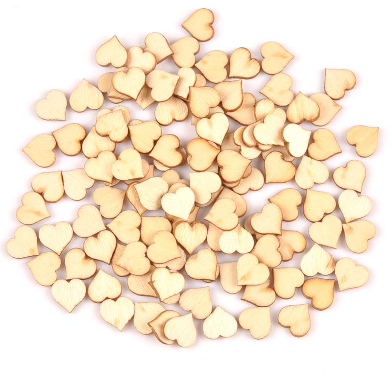 100Pcs มินิหัวใจรูปแบบไม้ Scra - Home Decor Scrap บทวิจารณ์และราคา