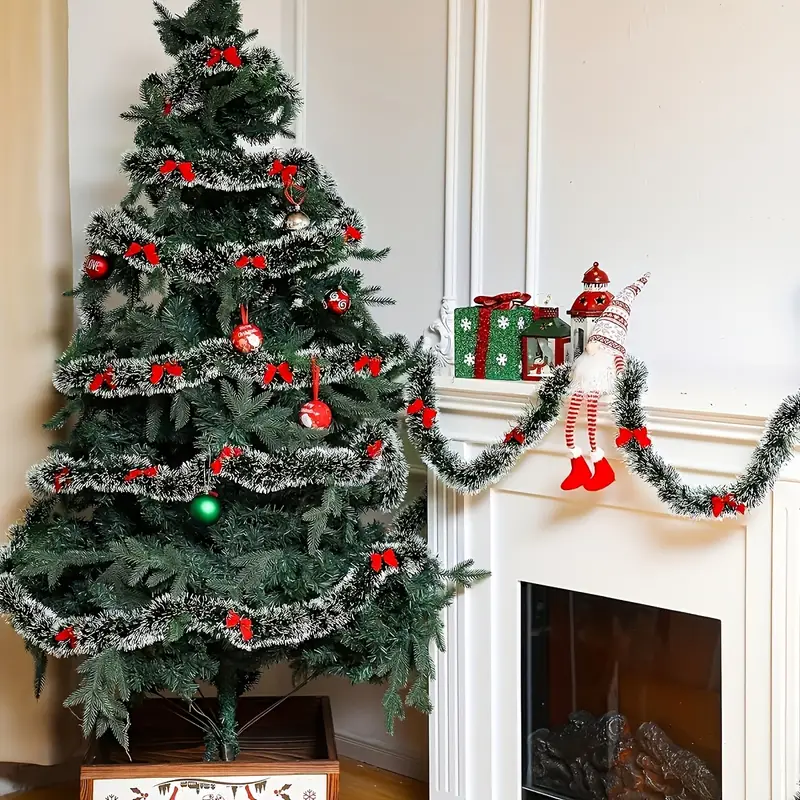 คริสต์มาสโบว์ Tinsel ริบบิ้นสี - Home Decor Scrap บทวิจารณ์และราคา