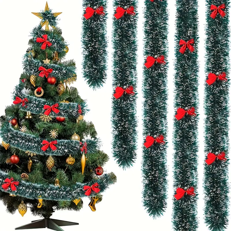 คริสต์มาสโบว์ Tinsel ริบบิ้นสี - Home Decor Scrap บทวิจารณ์และราคา