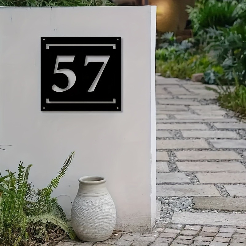 ป้ายที่อยู่โลหะทันสมัยปรับแต่ง - Home Decor Logo บทวิจารณ์และราคา