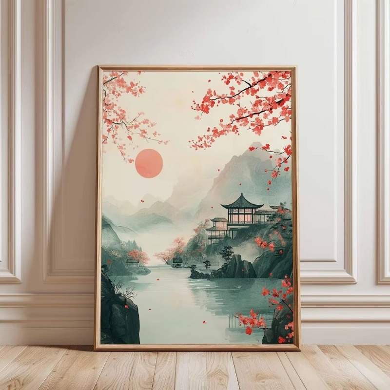 ภาพพิมพ์บนผ้าใบลายวะทะญี่ปุ่นย - Home Decor Vietnam บทวิจารณ์และราคา