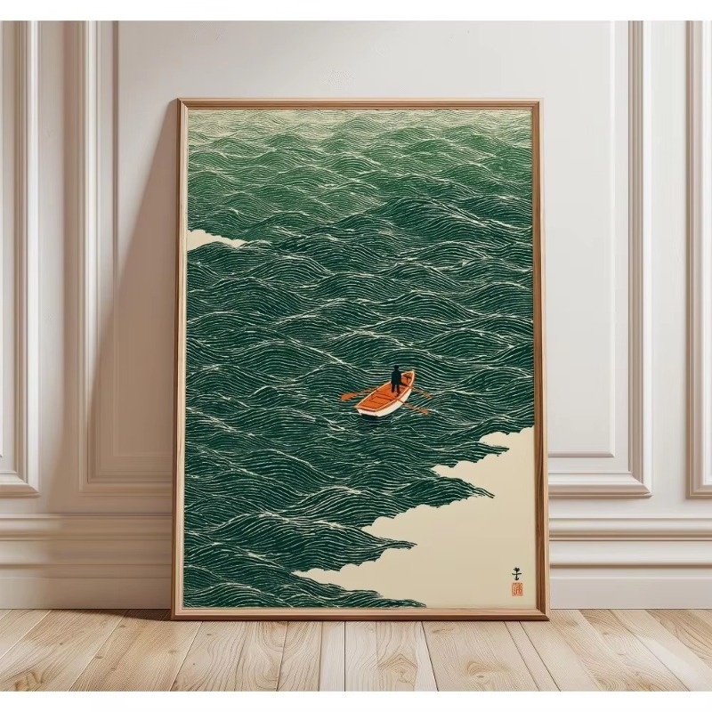 ภาพพิมพ์บนผ้าใบลายวะทะญี่ปุ่นย - Home Decor Vietnam บทวิจารณ์และราคา