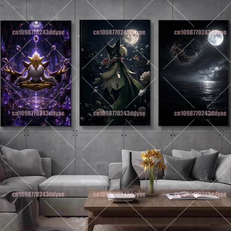 อะนิเมะโปเกมอนภาพวาดบนผืนผ้าใบ - Home Decor Canvas บทวิจารณ์และราคา