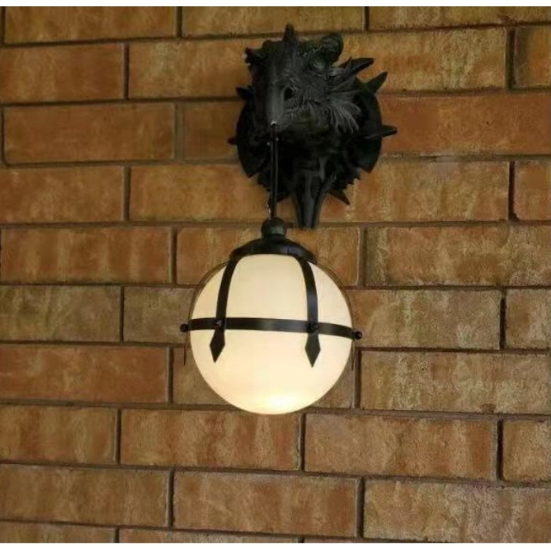 โคมไฟติดผนังรูปหัวมังกร, โคมไฟ - Home Decor Medieval บทวิจารณ์และราคา
