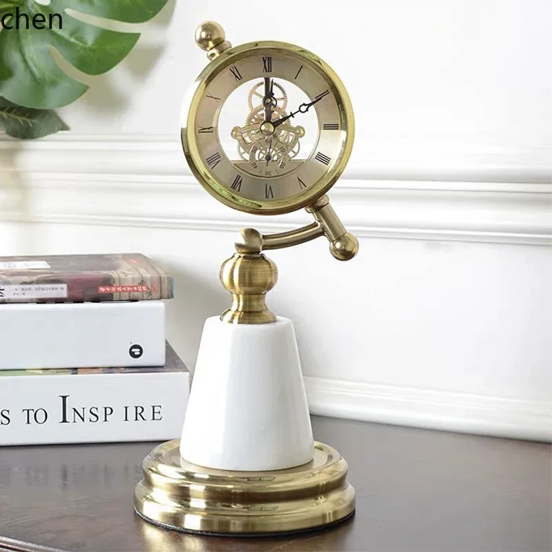 D3L19- นาฬิกาตั้งโต๊ะหินอ่อน ข - Home Decor Resin บทวิจารณ์และราคา