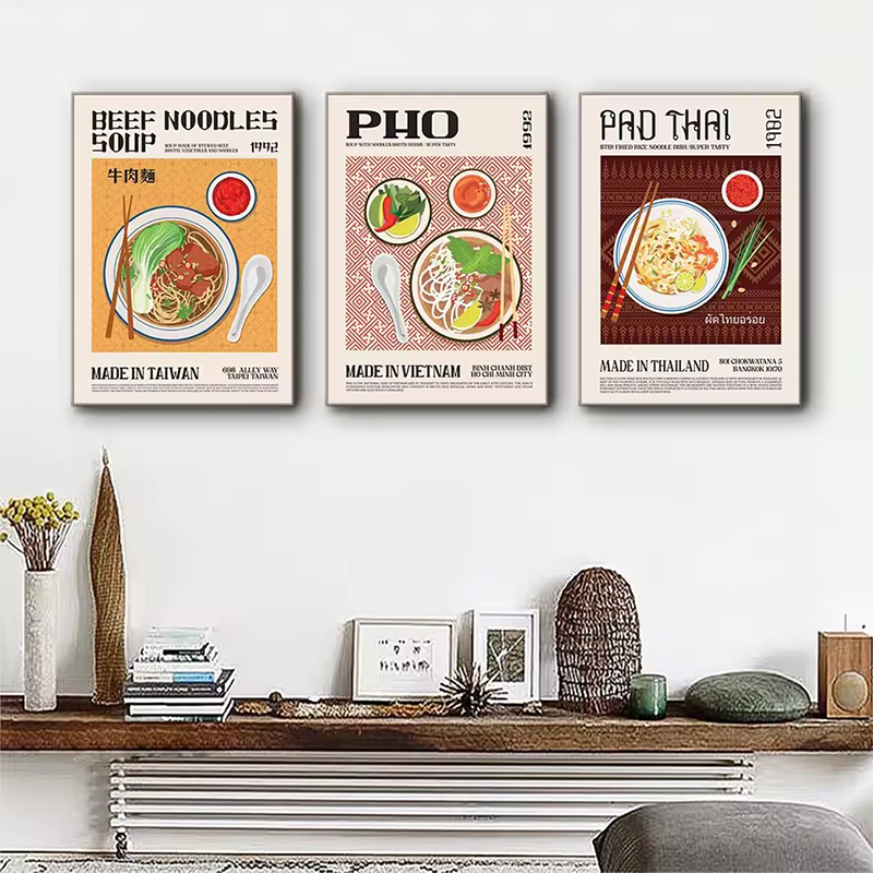 อาหารอร่อยภาพวาดผ้าใบWorld Cui - Home Decor Vietnam บทวิจารณ์และราคา