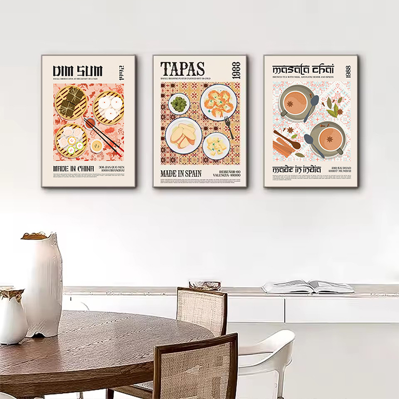 อาหารอร่อยภาพวาดผ้าใบWorld Cui - Home Decor Vietnam บทวิจารณ์และราคา
