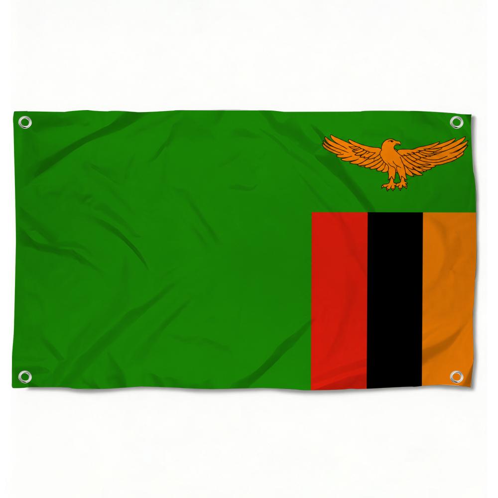 แซมเบียธงชาติแบบกำหนดเองแขวนผน - Home Decor Zambia บทวิจารณ์และราคา