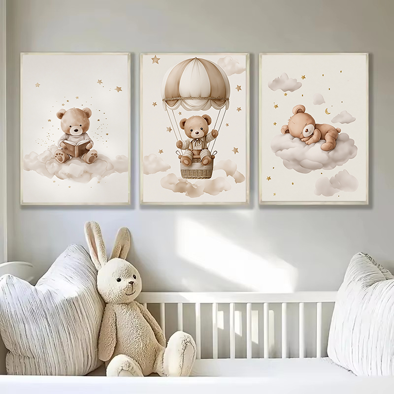 ภาพพิมพ์ผ้าแคนวาสลายหมีเท็ดดี้ - Home Decor Canvas บทวิจารณ์และราคา
