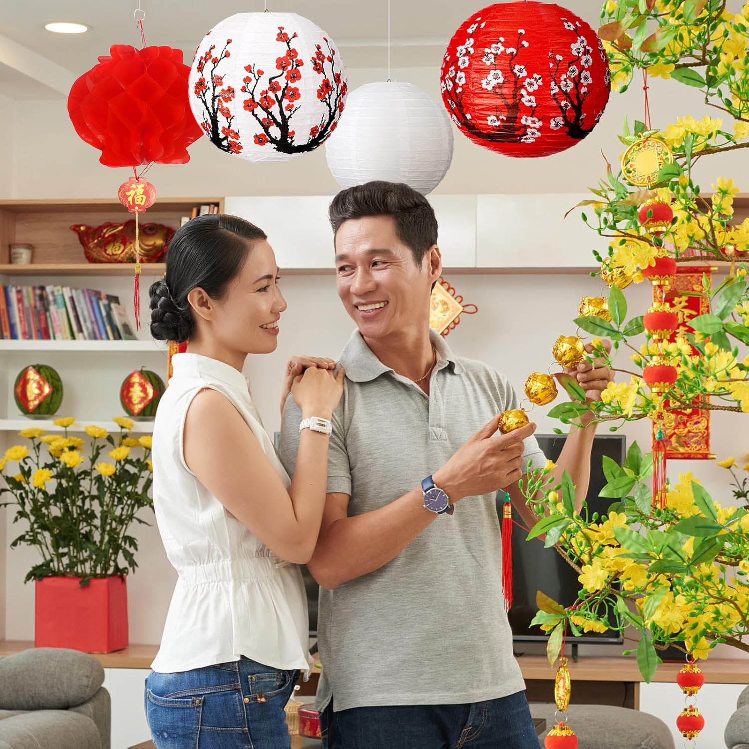 จีนญี่ปุ่นแขวนโคมไฟกระดาษ Cher - Home Decor Scrap บทวิจารณ์และราคา